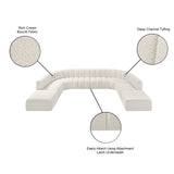 Arc Cream Boucle Fabric Modular Sofa 102Cream-S10A Meridian Furniture