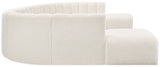 Arc Cream Boucle Fabric Modular Sofa 102Cream-S10A Meridian Furniture