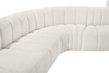 Arc Cream Boucle Fabric Modular Sofa 102Cream-S10A Meridian Furniture