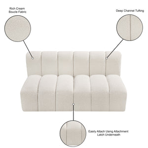Arc Cream Boucle Fabric Modular Sofa 102Cream-S2A Meridian Furniture