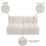 Arc Cream Boucle Fabric Modular Sofa 102Cream-S2A Meridian Furniture