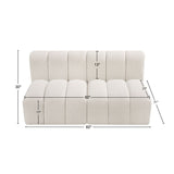 Arc Cream Boucle Fabric Modular Sofa 102Cream-S2A Meridian Furniture