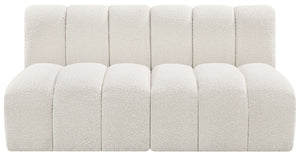 Arc Cream Boucle Fabric Modular Sofa 102Cream-S2A Meridian Furniture