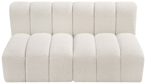 Arc Cream Boucle Fabric Modular Sofa 102Cream-S2A Meridian Furniture