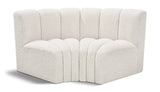 Arc Cream Boucle Fabric Modular Sofa 102Cream-S2B Meridian Furniture