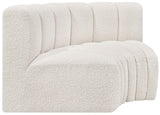 Arc Cream Boucle Fabric Modular Sofa 102Cream-S2B Meridian Furniture