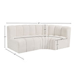 Arc Cream Boucle Fabric Modular Sofa 102Cream-S3A Meridian Furniture