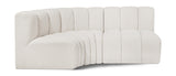 Arc Cream Boucle Fabric Modular Sofa 102Cream-S3A Meridian Furniture