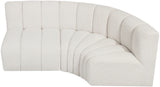 Arc Cream Boucle Fabric Modular Sofa 102Cream-S3A Meridian Furniture