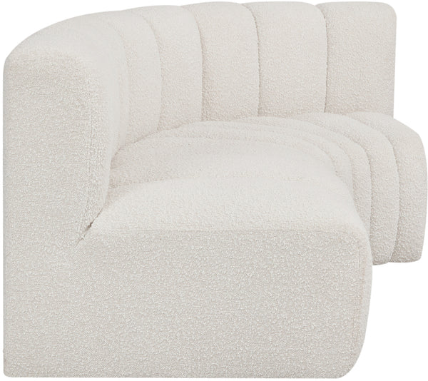 Arc Cream Boucle Fabric Modular Sofa 102Cream-S3A Meridian Furniture