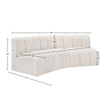 Arc Cream Boucle Fabric Modular Sofa 102Cream-S3B Meridian Furniture