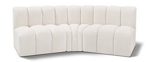 Arc Cream Boucle Fabric Modular Sofa 102Cream-S3B Meridian Furniture