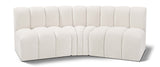 Arc Cream Boucle Fabric Modular Sofa 102Cream-S3B Meridian Furniture