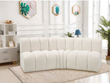 Arc Cream Boucle Fabric Modular Sofa 102Cream-S3B Meridian Furniture