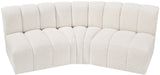 Arc Cream Boucle Fabric Modular Sofa 102Cream-S3B Meridian Furniture