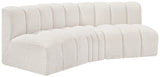 Arc Cream Boucle Fabric Modular Sofa 102Cream-S3B Meridian Furniture