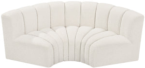 Arc Cream Boucle Fabric Modular Sofa 102Cream-S3C Meridian Furniture