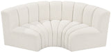 Arc Cream Boucle Fabric Modular Sofa 102Cream-S3C Meridian Furniture