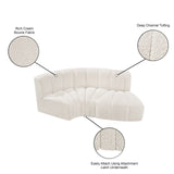 Arc Cream Boucle Fabric Modular Sofa 102Cream-S3D Meridian Furniture