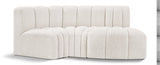 Arc Cream Boucle Fabric Modular Sofa 102Cream-S3D Meridian Furniture