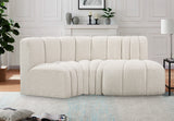 Arc Cream Boucle Fabric Modular Sofa 102Cream-S3D Meridian Furniture