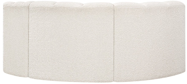 Arc Cream Boucle Fabric Modular Sofa 102Cream-S3D Meridian Furniture