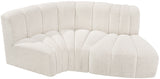 Arc Cream Boucle Fabric Modular Sofa 102Cream-S3D Meridian Furniture