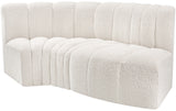 Arc Cream Boucle Fabric Modular Sofa 102Cream-S3D Meridian Furniture