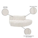 Arc Cream Boucle Fabric Modular Sofa 102Cream-S3E Meridian Furniture