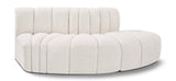 Arc Cream Boucle Fabric Modular Sofa 102Cream-S3E Meridian Furniture