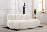 Arc Cream Boucle Fabric Modular Sofa 102Cream-S3E Meridian Furniture