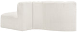 Arc Cream Boucle Fabric Modular Sofa 102Cream-S3E Meridian Furniture