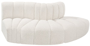 Arc Cream Boucle Fabric Modular Sofa 102Cream-S3E Meridian Furniture