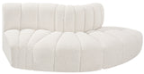 Arc Cream Boucle Fabric Modular Sofa 102Cream-S3E Meridian Furniture