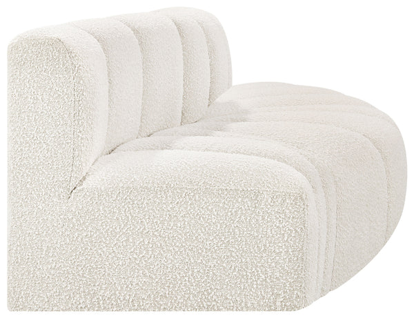 Arc Cream Boucle Fabric Modular Sofa 102Cream-S3E Meridian Furniture
