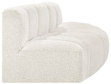 Arc Cream Boucle Fabric Modular Sofa 102Cream-S3E Meridian Furniture