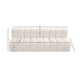 Arc Cream Boucle Fabric Modular Sofa 102Cream-S3F Meridian Furniture