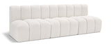 Arc Cream Boucle Fabric Modular Sofa 102Cream-S3F Meridian Furniture