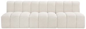 Arc Cream Boucle Fabric Modular Sofa 102Cream-S3F Meridian Furniture