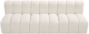 Arc Cream Boucle Fabric Modular Sofa 102Cream-S3F Meridian Furniture