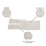 Arc Cream Boucle Fabric Modular Sofa 102Cream-S4A Meridian Furniture