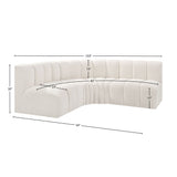 Arc Cream Boucle Fabric Modular Sofa 102Cream-S4B Meridian Furniture