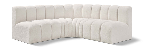 Arc Cream Boucle Fabric Modular Sofa 102Cream-S4B Meridian Furniture