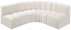 Arc Cream Boucle Fabric Modular Sofa 102Cream-S4B Meridian Furniture