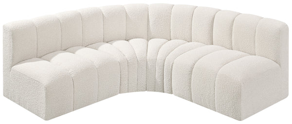 Arc Cream Boucle Fabric Modular Sofa 102Cream-S4B Meridian Furniture