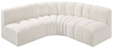 Arc Cream Boucle Fabric Modular Sofa 102Cream-S4B Meridian Furniture