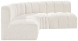 Arc Cream Boucle Fabric Modular Sofa 102Cream-S4B Meridian Furniture