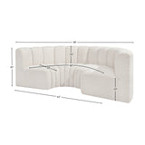 Arc Cream Boucle Fabric Modular Sofa 102Cream-S4C Meridian Furniture