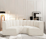 Arc Cream Boucle Fabric Modular Sofa 102Cream-S4C Meridian Furniture