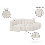 Arc Cream Boucle Fabric Modular Sofa 102Cream-S4D Meridian Furniture